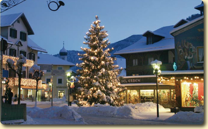 Oberammergau Winter Snow and Christmas Tree